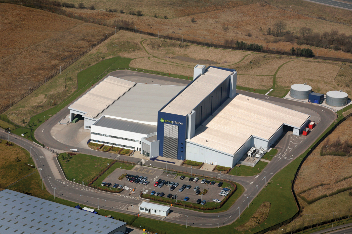 Newsprinters Eurocentral Plant (Aerial)